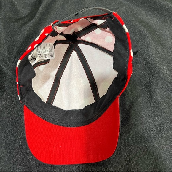 Disneyland Minnie Mouse Polka Dot Signature Adjustable Ball Style Hat/Cap - Picture 3 of 4